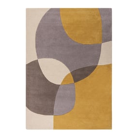Modern vloerkleed - Rado Glow Okergeel - sfeer