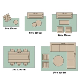 Patchwork vloerkleed - Vinto Olijfgroen - product