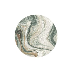 Rond modern vloerkleed - Aspen Groen 7270 - sfeer