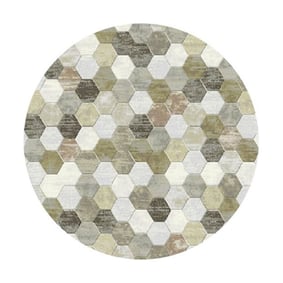 Rond modern vloerkleed - Amado Beige/Bruin 6282