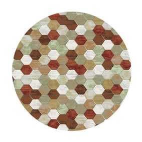 Rond modern vloerkleed - Amado Multicolor 6474