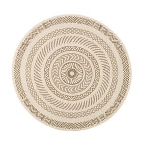 Rond jute buitenkleed - Nomad Aztec Creme - sfeer
