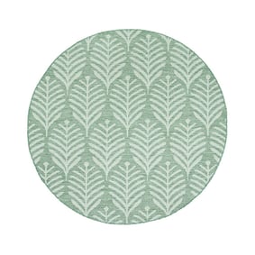 Rond buitenkleed - Summer Leaves Groen - product