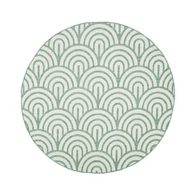 Rond buitenkleed - Summer Arch Groen - sfeer