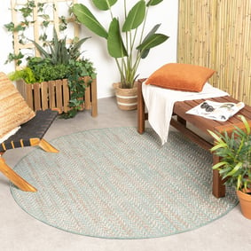 Rond modern buitenkleed - Playa Aztec Groen