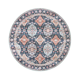 Rond vintage vloerkleed - Imagine Oriental Blauw - product