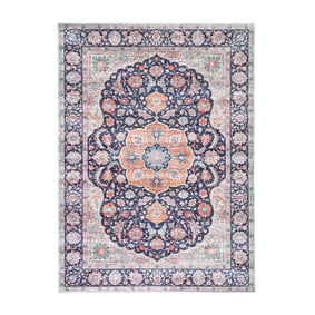 Vintage vloerkleed - Imagine Medaillon Blauw - sfeer
