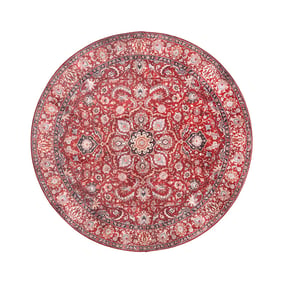 Rond vintage vloerkleed - Imagine Medaillon Rood - sfeer
