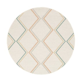 Rond modern buitenkleed - Playa Pattern Creme - product