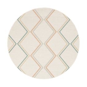 Rond modern buitenkleed - Playa Pattern Creme - product