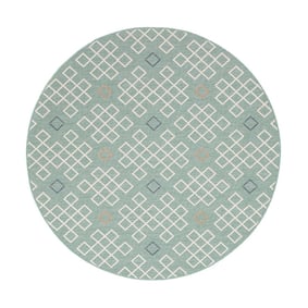 Rond modern buitenkleed - Playa Geo Groen - product