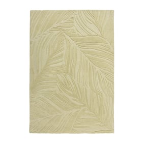 Modern vloerkleed - Solacio Leaves Olijfgroen - sfeer
