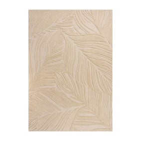 Modern vloerkleed - Solacio Leaves Beige - sfeer