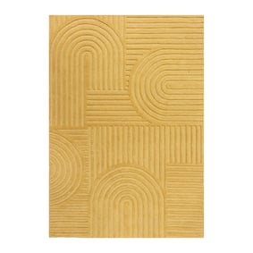 Modern vloerkleed - Solacio Zen Okergeel - sfeer