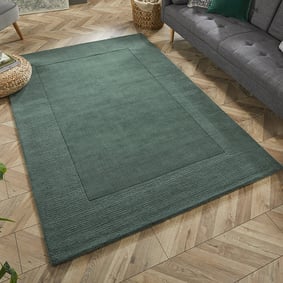 Effen vloerkleed - Tuscano Siena Donkergroen