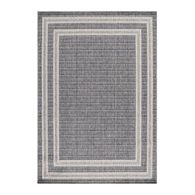 Jute buitenkleed - Aruba Double-Edge Grijs - sfeer