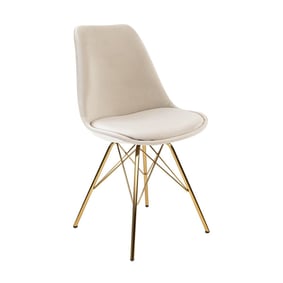Stoel Velvet Champagne - Goud frame
