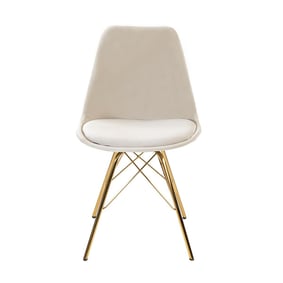 Stoel Velvet Champagne - Goud frame - sfeer