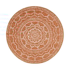 Rond modern buitenkleed - Porto Aztec Terra - product
