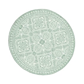 Rond buitenkleed - Summer Oriental Groen - sfeer