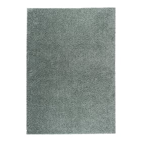 Hoogpolig vloerkleed - Solid Blauw/Groen - sfeer