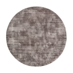 Rond viscose vloerkleed - Pearl Grijs - sfeer