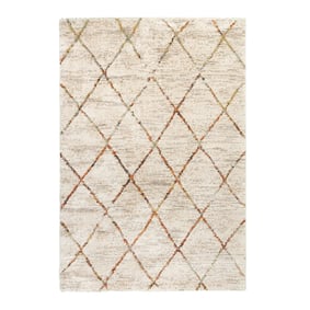 Hoogpolig vloerkleed - Blend Lines Terra - sfeer