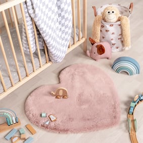 Kindervloerkleed - Huggy Hart Roze