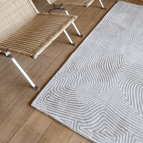 Modern vloerkleed - Meditation Coral 9228 Wit - sfeer