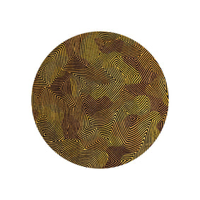 Rond modern vloerkleed - Meditation Coral 9227 Bruin
