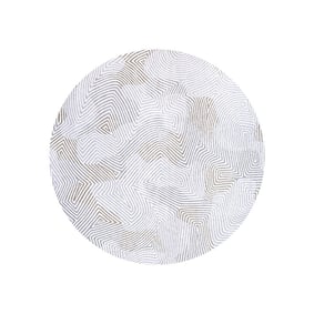 Rond modern vloerkleed - Meditation Coral 9228 Wit