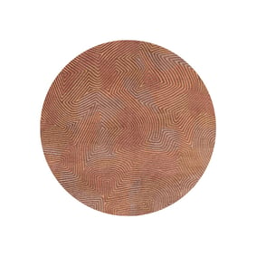 Rond modern vloerkleed - Meditation Coral 9230 Terra