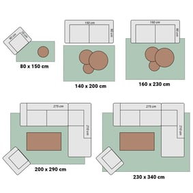 Hoogpolig vloerkleed - Myla 5252 Zilver - sfeer