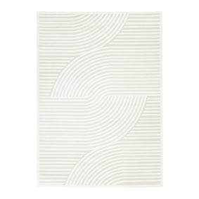 Modern binnen- en buitenkleed - Nori Curves Wit - sfeer