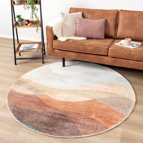 Rond modern vloerkleed - Field Terra