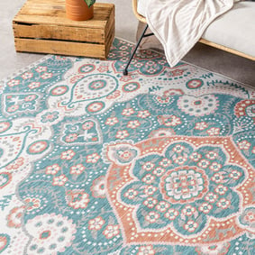 Bohemian buitenkleed - Vedra Medaillon Blauw - product