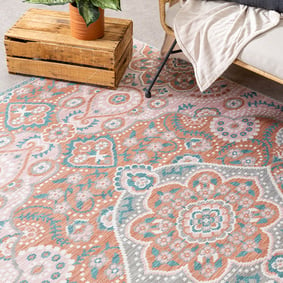 Bohemian buitenkleed - Vedra Medaillon Roze - product