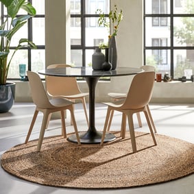 Rond wollen vloerkleed - Bellano ST Bruin 623