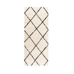 Hoogpolige loper - Grand Lines Creme/Zwart - sfeer