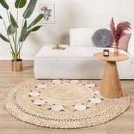 Rond Jute vloerkleed - Mirai Rotan Melange