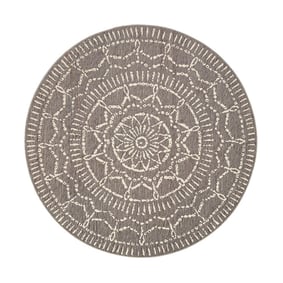 Rond modern buitenkleed - Porto Aztec Lichtgrijs - product