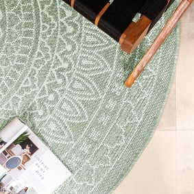 Rond buitenkleed - Summer Azteca Groen - product