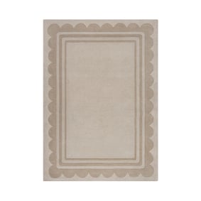 Modern vloerkleed - Scallo Lois Zand - sfeer