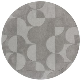 Rond modern vloerkleed - Mozo Gigi Grijs - sfeer
