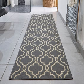 Retro balkonkleed - Floreno Milan Antraciet/Beige