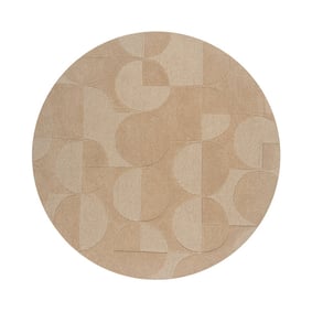 Rond modern vloerkleed - Mozo Gigi Beige/Creme - product