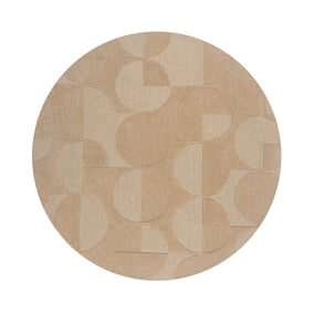 Rond modern vloerkleed - Mozo Gigi Beige/Creme - sfeer