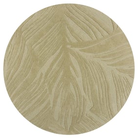 Rond modern vloerkleed - Solacio Leaves Olijfgroen - product