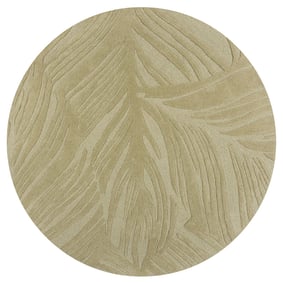 Rond modern vloerkleed - Solacio Leaves Olijfgroen - sfeer
