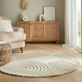 Rond modern vloerkleed - Solacio Zen Beige